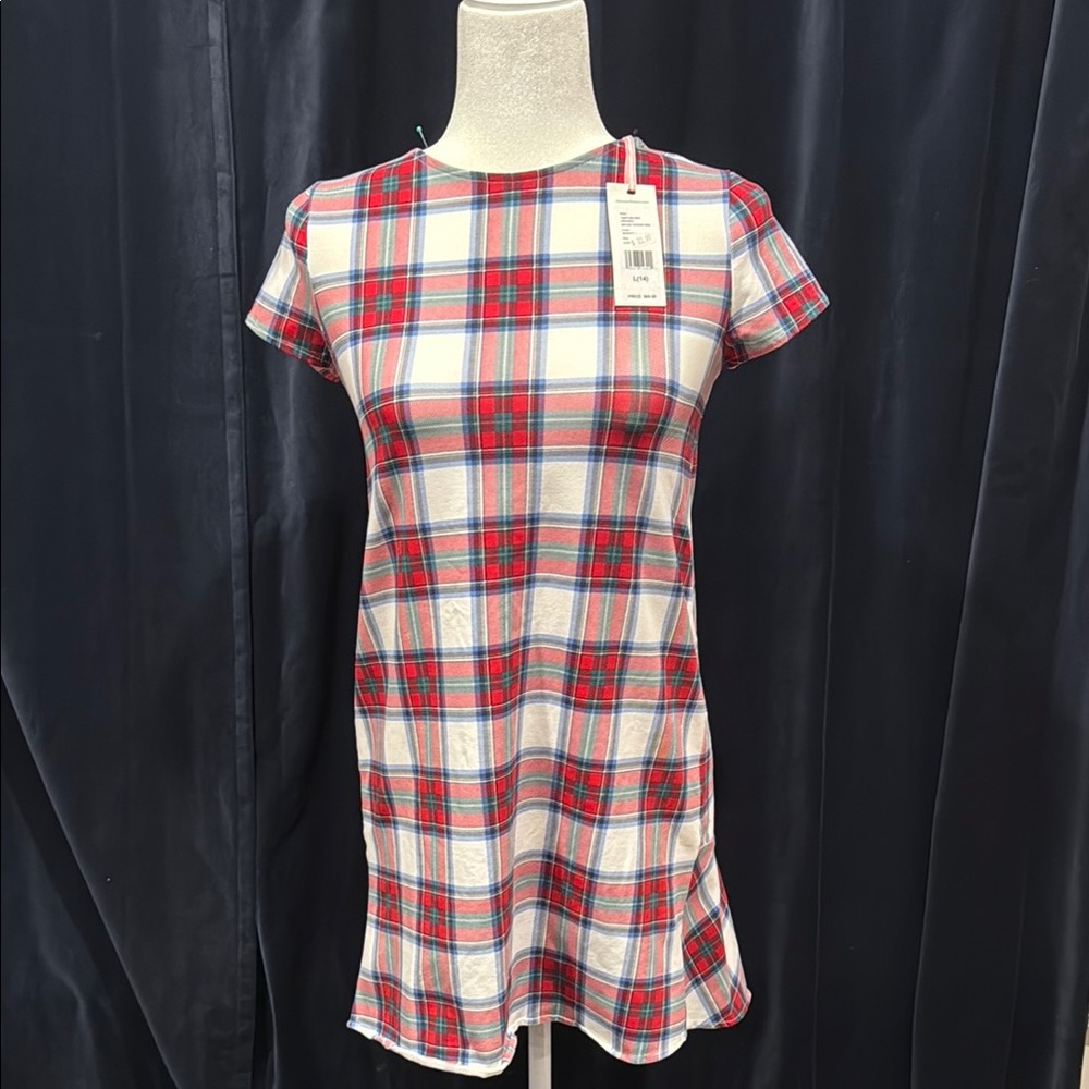 Vineyard Vines Tartan Knit Dress - Red, Blue, White